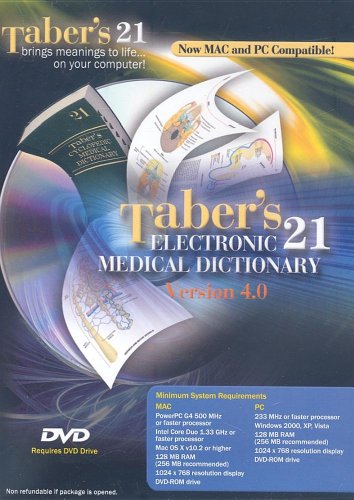 Taber's DVD-ROM Electronic Medical Dictionary V. 4.0