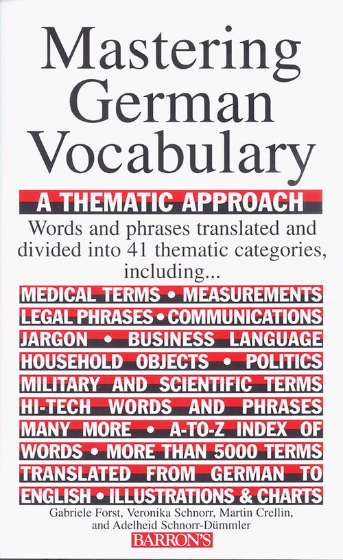 Mastering German Vocabulary: A Thematic Approach