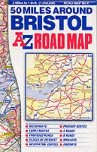 50 Miles Around Bristol Road Map