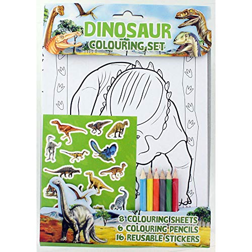 Dinosaur Colouring Set Childrens Activity Stocking Filler Gift