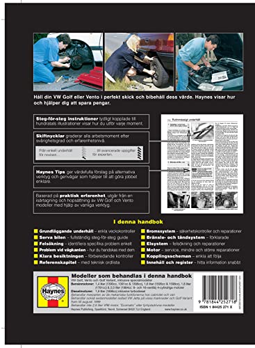 VW Golf III and Vento (1992 - 1998) Haynes Repair Manual (svenske utgava)