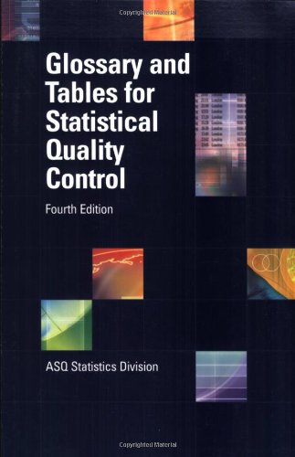 Glossary and Tables for Statistical Quality Control