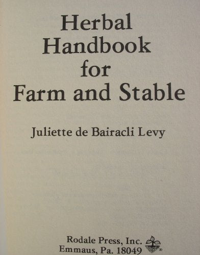 Herbal Handbook for Farm and Stable