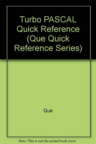 Turbo PASCAL Quick Reference