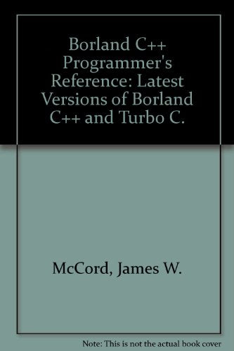 Borland C++ Programmer's Reference