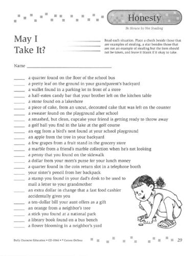 Daily Character Education Activities, Grades 2 - 3