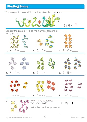 School Zone Math Basics Grade 2 Workbook