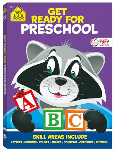 School Zone Get Ready for Preschool Workbook