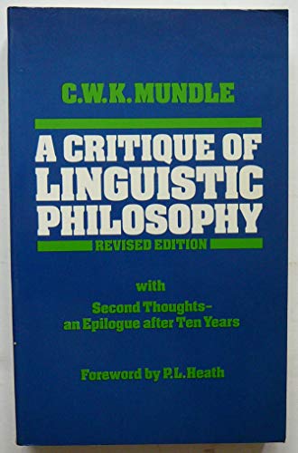 Critique of Linguistic Philosophy