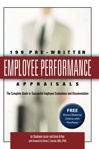 199 Pre-Written Employee Performance Appraisals