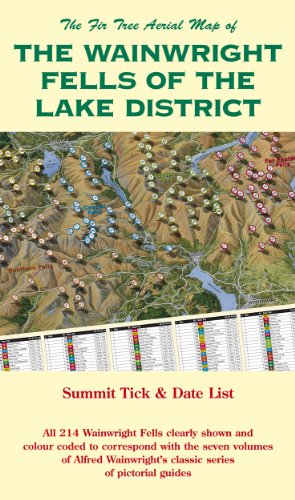 The Fir Tree Aerial Map of the Wainwright Fells of the Lake District: Folded Version