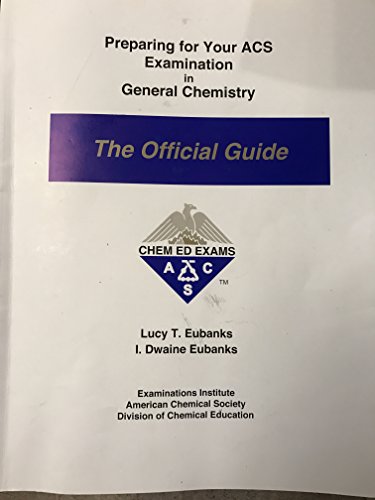 Preparing for Your Acs Examination in Organic Chemistry