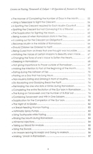 'Lessons on Fasting Taraaweeh Zakaat Forty eight Questions Answers on Fasting