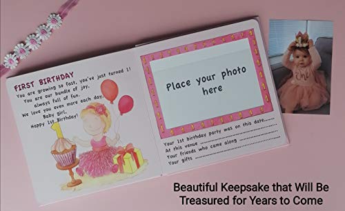 Baby Girl First Year's Memory Book: Light Hair Light Skin