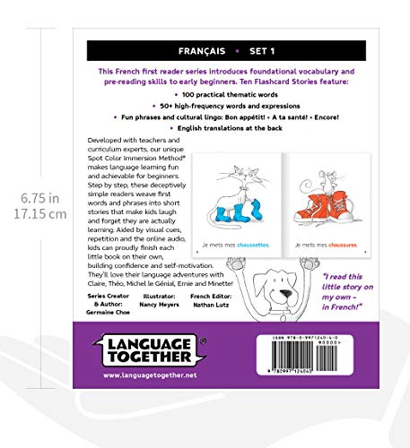 French for Kids: 10 First Reader Books with Online Audio and 100 Vocabulary Words (Beginning to Learn French) Set 1 by Language Together