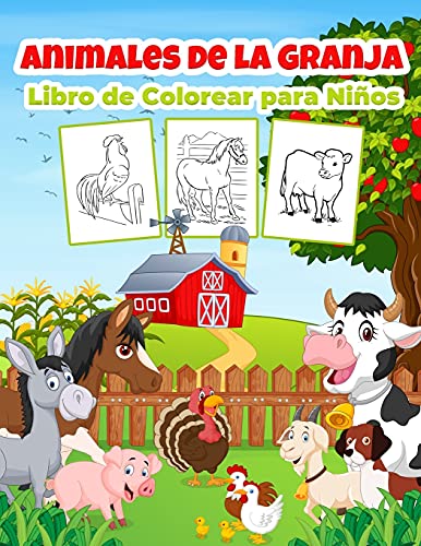 Animales de Granja Libro de Colorear para Ninos