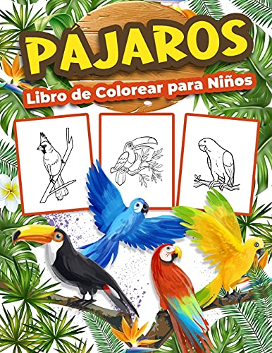 Pjaros Libro de Colorear para Nios