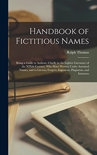 Handbook of Fictitious Names