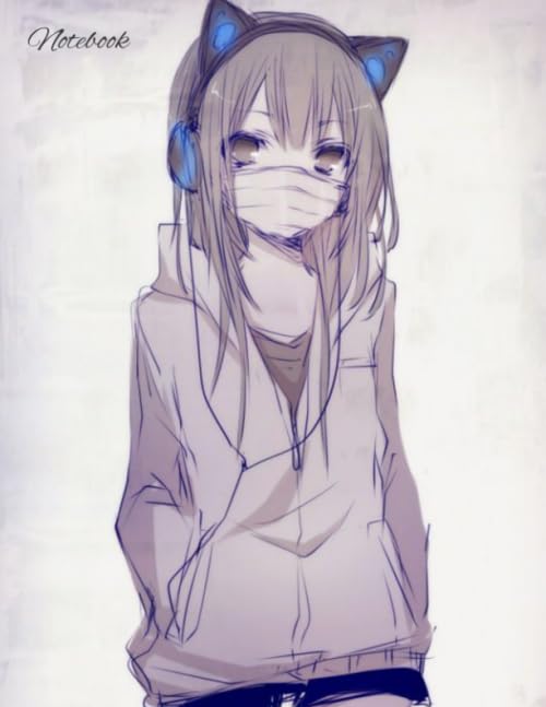 Notebook: Anime Cat Girl College Ruled