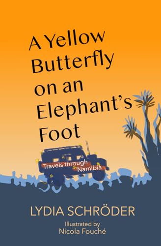 A yellow butterfly on an elephant's foot