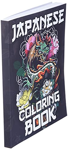 Japanese Coloring Book : Over 300 Coloring Pages for Adults and Teens with Japan Lovers Themes Such As Dragons, Castle, Koi Carp Fish Tattoo Designs and More!