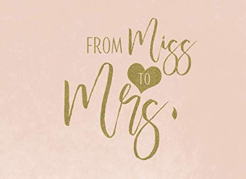 From Miss To Mrs: Pink Blush and Gold Bridal Shower Guest Book And Gift Recorder
