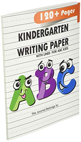 Kindergarten writing paper with lines for ABC kids