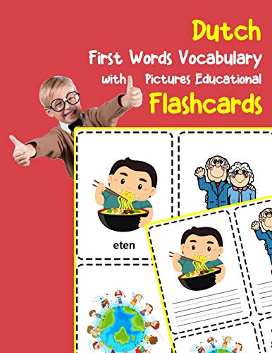 Dutch First Words Vocabulary with Pictures Educational Flashcards