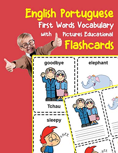 English Portuguese First Words Vocabulary with Pictures Educational Flashcards
