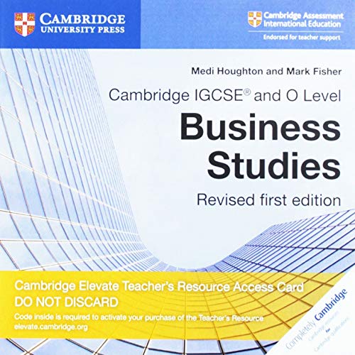 Cambridge IGCSE and O Level Business Studies Revised Digital Teacher's Resource Access Card 3 Ed