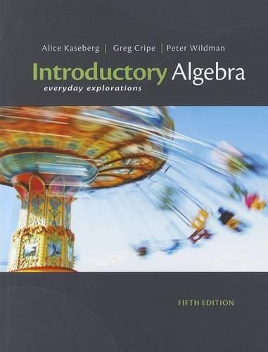 Introductory Algebra : Everyday Explorations