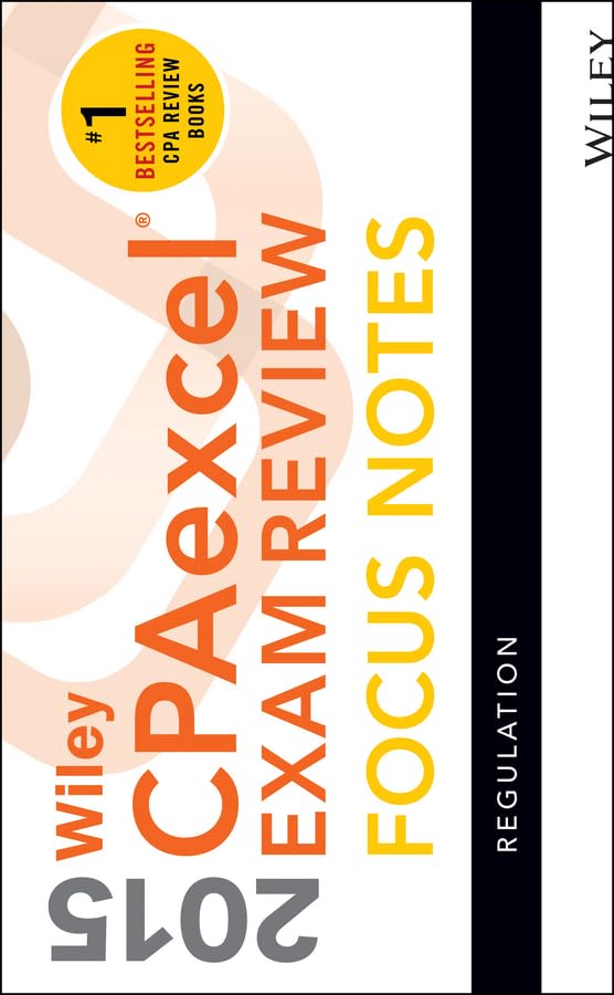 Wiley CPAexcel Exam Review 2015 Focus Notes