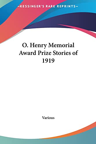 O. Henry Memorial Award Prize Stories of 1919