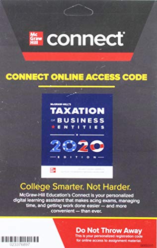 Connect Access Card for McGraw-Hill's Taxation of Business Entities 2020 Edition