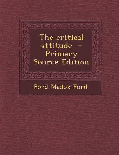 The Critical Attitude