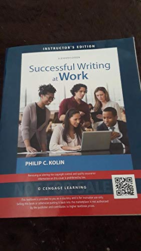 Successful Writing At Work 11th Edition Instructor's Edition