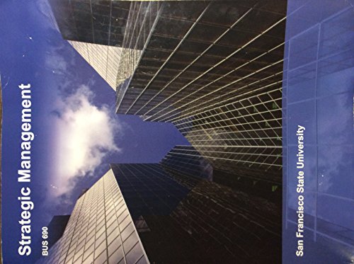 Strategic Management Bus 690 San Francisco State University