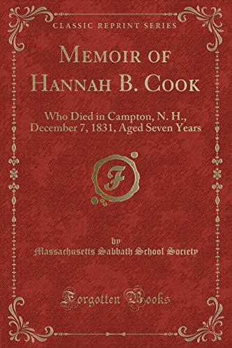 Memoir of Hannah B. Cook