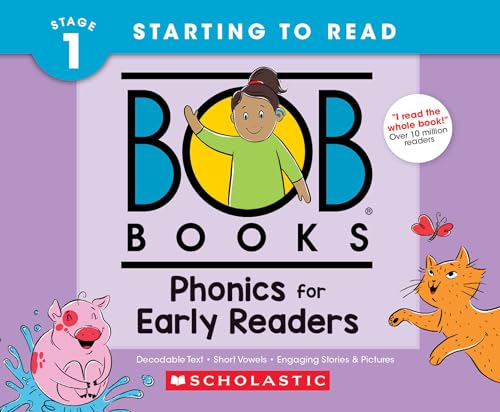 Bob Books - Phonics for Early Readers Hardcover Collection of 12 Stories Decodable Phonics Stories, Ages 4 and Up, Kindergarten (Stage 1: Starting to Read)