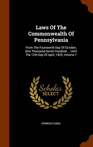 Laws Of The Commonwealth Of Pennsylvania
