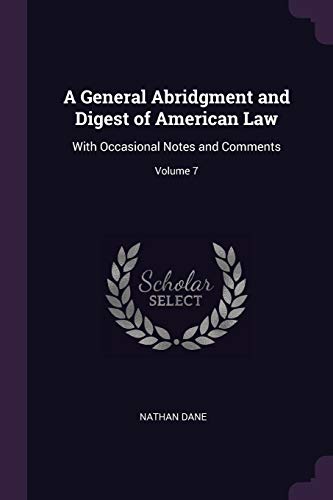 A General Abridgment and Digest of American Law