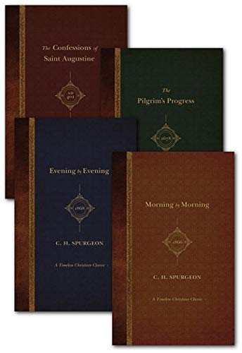 Timeless Christian Classics Confessions of Saint Augustine Pilgrims Progress by John Bunyan Morning by Morning and Evening by Evening by C H Spurgeon Box Set