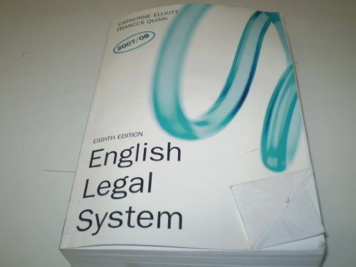 Elliott and Quinn: English Legal System