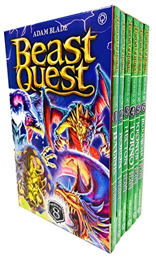 Beast Quest Series 8 Set Books 1 - 6 Collection (Balisk, Koron, Hecton, Torno, Kronus & Bloodboar)