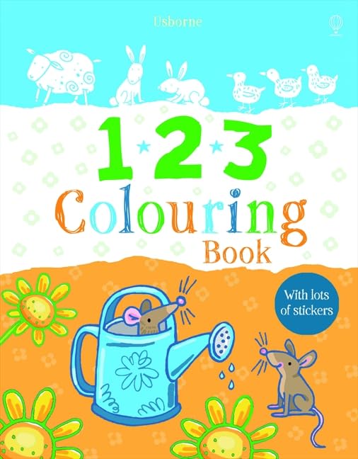 First Colouring Book 123 + Stickers