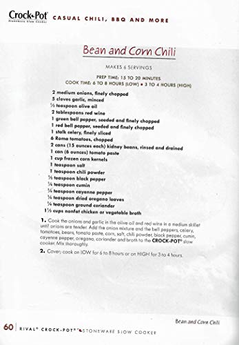 Rival Crock Pot Stoneware Slow Cooker