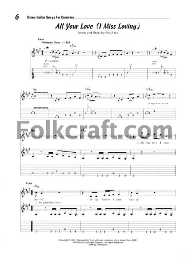 Blues Guitar Songs For Dummies