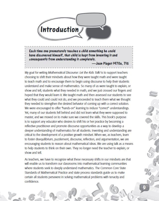 Mathematical Discourse: Let the Kids Talk!