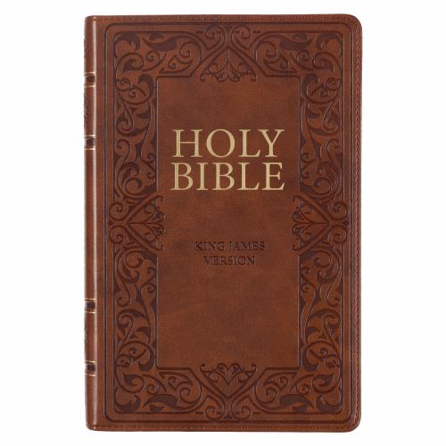 KJV Bible Deluxe Gift (Faux Leather, Medium Brown)