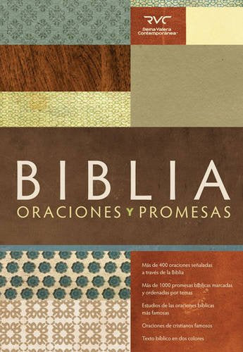 RVC Biblia Oraciones y Promesas - Azul Cobalto simil piel con indice